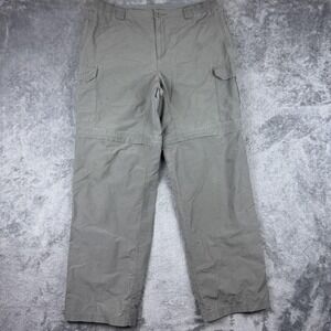 Columbia Silver Ridge Pants Mens 35x32 Gray Utility Convertible Cargo Hiking